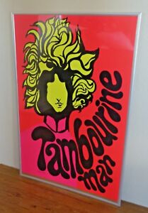 Mr Tambourine Man Vintage Blacklight Poster Bob Dylan Original Pin Up 1960 S Ebay