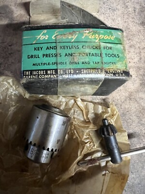 Jacobs No. 1B Bohrfutter 0-1/4'' Kappe. - THD 3/8''-24 mit Schlüssel Made in Sheffield