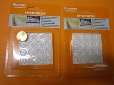 2 X 16PK SELF ADHESIVE CLEAR RUBBER FEET BUMPERS CIRCLE CLLINDRICAL SHAPE