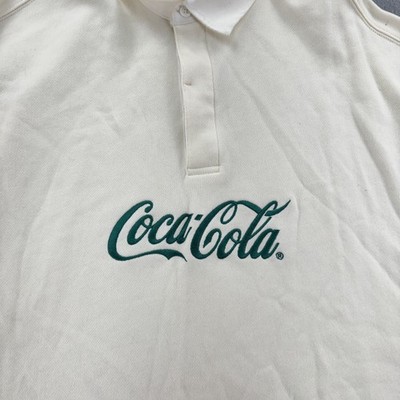 H&M Coca-Cola Pullover Shirt Mens Medium Long Sleeve Rugby