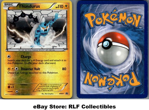2012 Pokemon, Black & White Promos, #BW41 Thundurus, Holo Black Star Promo