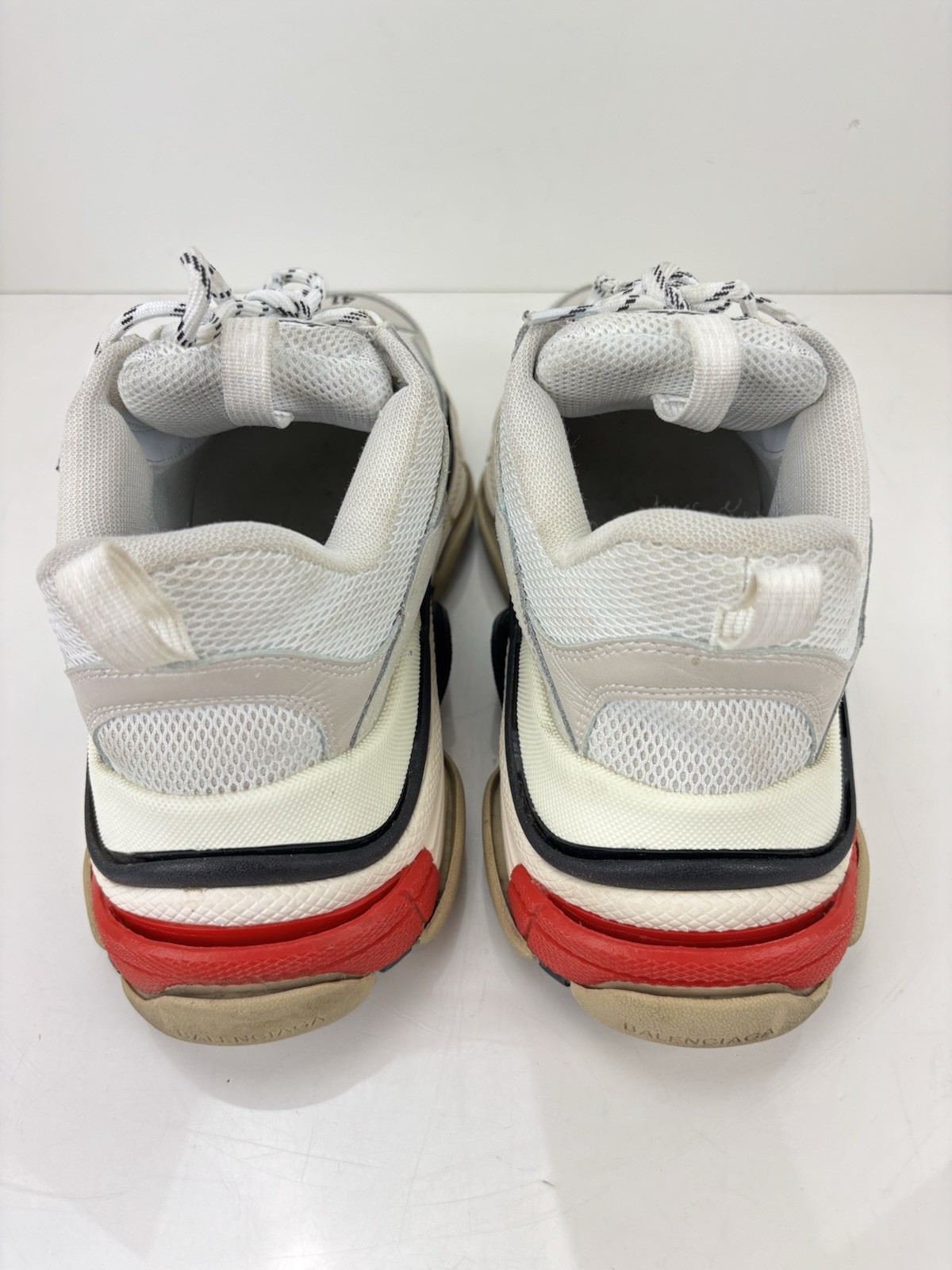 Balenciaga Triple S Sneakers EU 41 US 8 White Grey Red Authentic Designer Chunky thumbnail 21