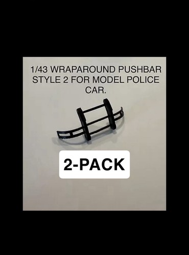 1/43 Wraparound Pushbar Style 2 Police Fire EMS Diorama Diecast 2-Pack - Picture 1 of 3
