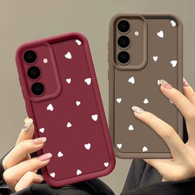 Herz-Silikon-Handyhülle für Samsung S25 S24 S26 Ultra S23 A56 A17 A16 A55 Coverr