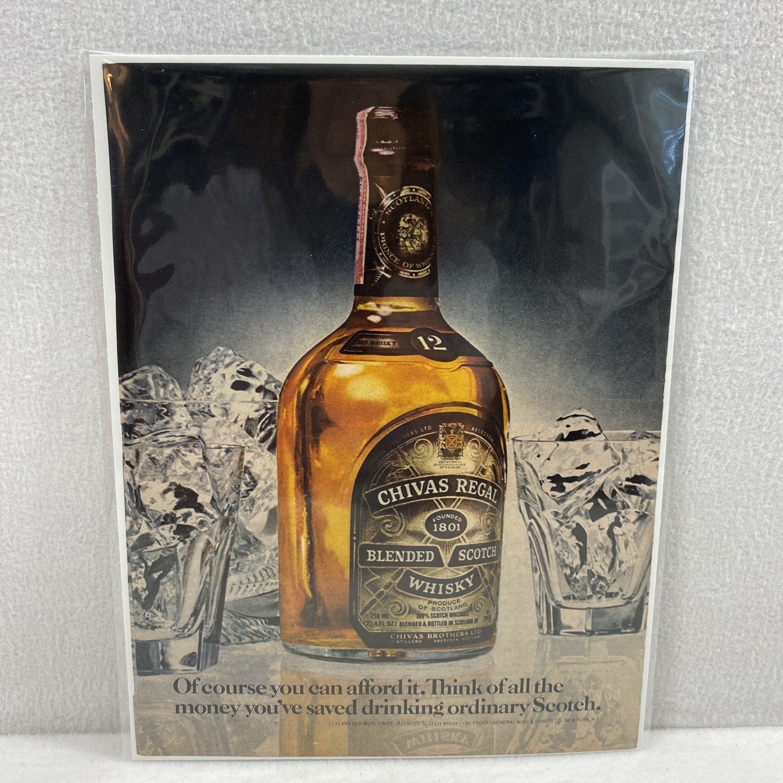 Vtg Print Ad 80's Chivas Regal Whisky Genuine Magazine Advertisement Ephemera