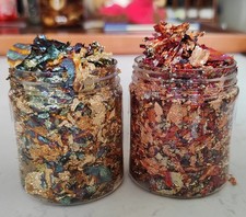 JINRUISI Gilding Flakes Variegated Gold Foils gold green and autumn leaves
