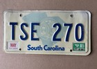 1985 South Carolina License Plate TSE 270 — photo 1