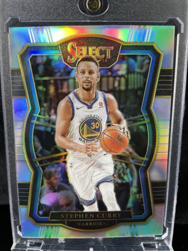 2017-18 Panini Select Premier Level Stephen Curry Silver Prizm #143 Warriors