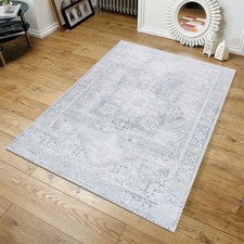 Sparx I Transitional Gray Washable Modern Rug 27"X45"