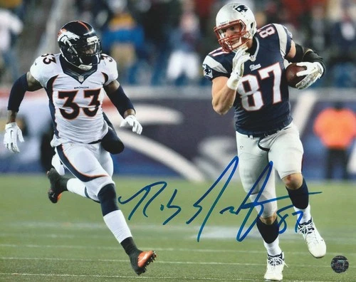 Rob Gronkowski Autographed Signed New England 8x10 Photo with COA/Hologram