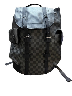 #ad #ad Elegant Black and Checkered Men’s Backpack for Travel $450.00