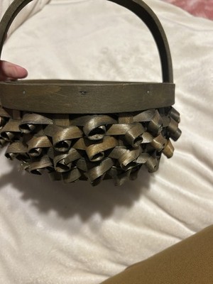 Vintage Porcupine Brown Weave Basket - Measures 8 Inches Wide And 2 Inches Deep