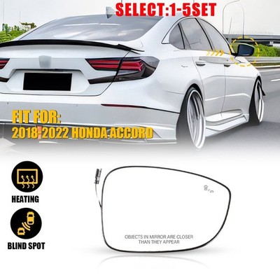 Mirror Glass For Honda Accord Passenger Side Heated with Blind Spot 2018-22 1-5X