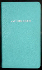 Tiffany Co. Leather Address Book 2011 "1837 Blue" Model AB5 5 1/4" x 3 1/8"