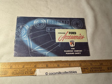 Vintage 1950 Ford Motor Car Co Brochure Accessories Radio Heater Mirror Clock