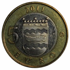 2011 FINLANDIA 5 Euro Provinz UUSIMAA MF136026