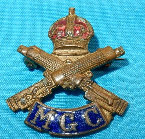 WW1 MGC MACHINE GUN CORPS MILITARY SWEETHEART BADGE WORLD WAR I