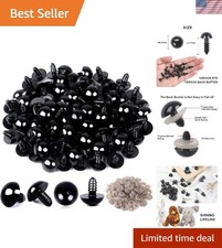 8mm Safety Crochet Eyes Kit - 120 Pcs with Washers for Amigurumi Projects