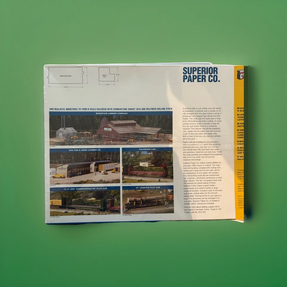 Nuevo Kit Walthers Cornerstone Escala N Superior Paper Company (Vintage). Foto 2 de 2