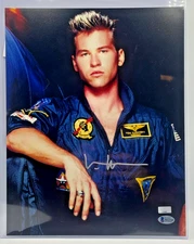 Val Kilmer Signed Top Gun 11x14 Photo Iceman Beckett M13760 Autograph