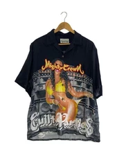 WACKO MARIA Aloha Shirt L Rayon BLK All Over Pattern