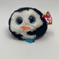 NWT Ty beanie puffie blue eyed penguin named Waddles
