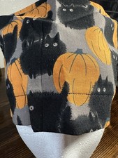 Euro Scrub Cap Halloween Scared Black Cat And...