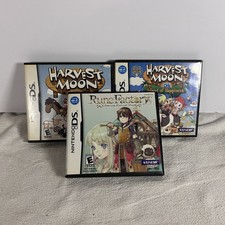 Rune Factory Fantasy Harvest Moon Island Of Happiness Nintendo DS Lot 3 Games