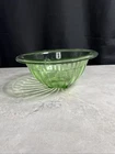 Vintage Hazel Atlas Green Uranium Depression Glass Mixing Bowl 11" Gb2