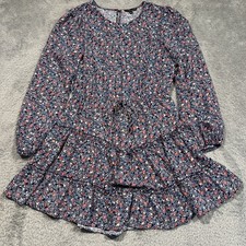 Y2K City Triangles Babydoll Dress Floral Cott...