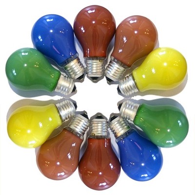 10er Set Glühbirnen farbig 25W E27 Rot Gelb Grün Blau Orange bunt Glühlampe