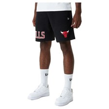 New Era Mens Chicago Bulls Team Logo Fleece Shorts / Black / RRP &pound;45