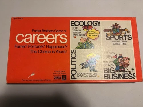 1971 VINTAGE ORIGINAL PARKER BROTHERS “CAREERS” BOARD GAME 100% COMPLETE