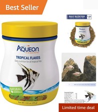 Fish Meal Tropical Flakes, 1.02 oz Jar - Allergen-Free Formula for All Fish