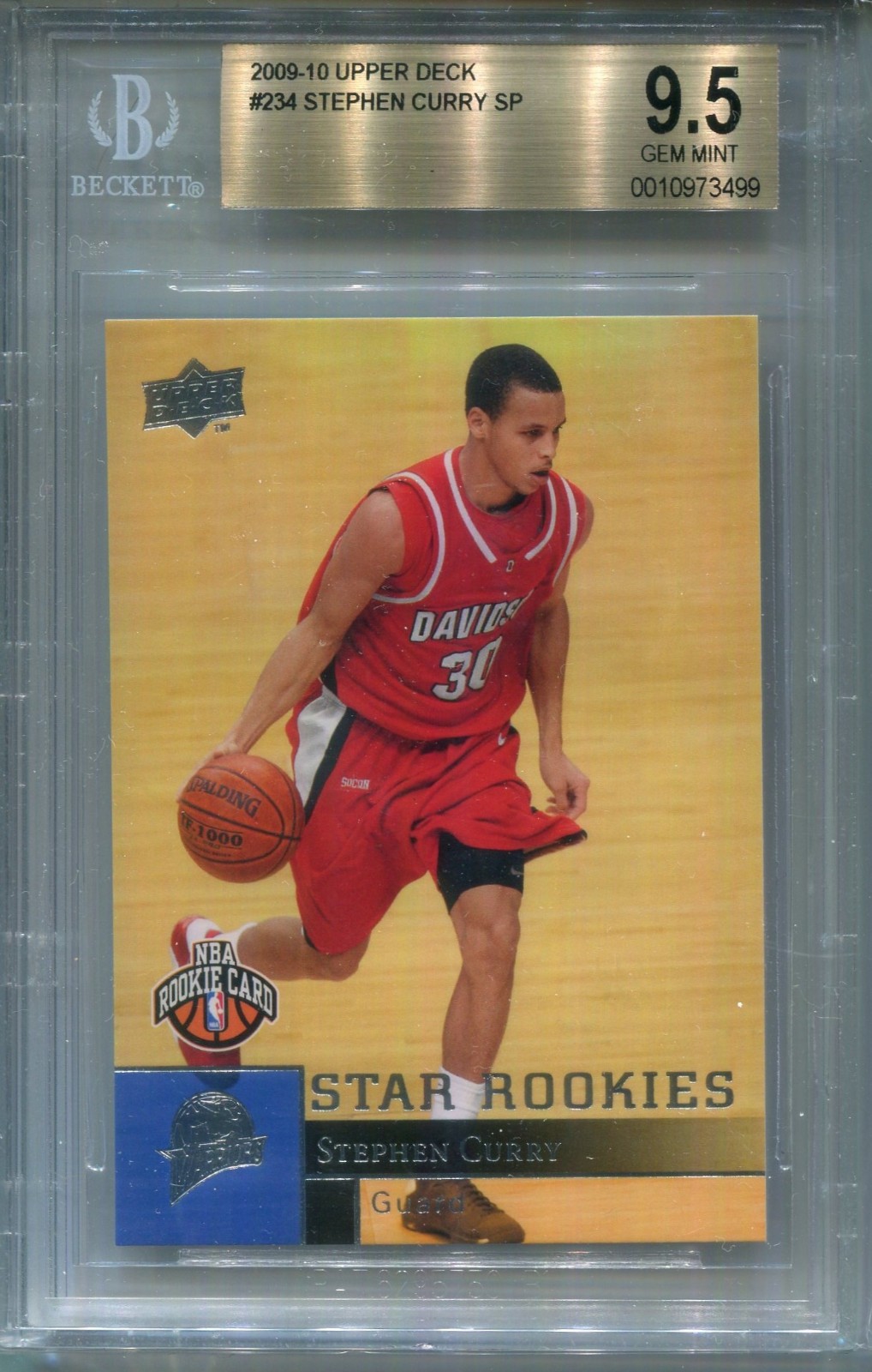 Stephen Curry 2009-10 Upper Deck #234 Rookie Card BGS 9.5
