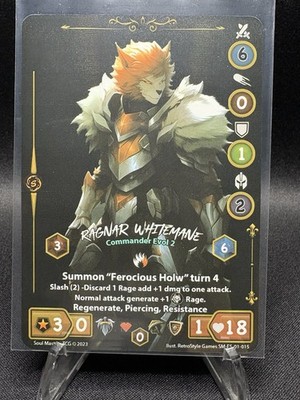 Soul Masters TCG Sample Limited Edition  Pop 20!! Ragnar White mane Rare