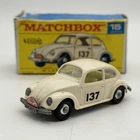 Lesney Volkswagen 1500 Saloon White With Box 1968 Matchbox 1-75 Vintage England