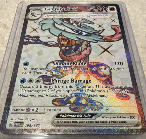 Greninja ex 198/167 Sv06: Twilight Masquerade Holofull Art Near Mint