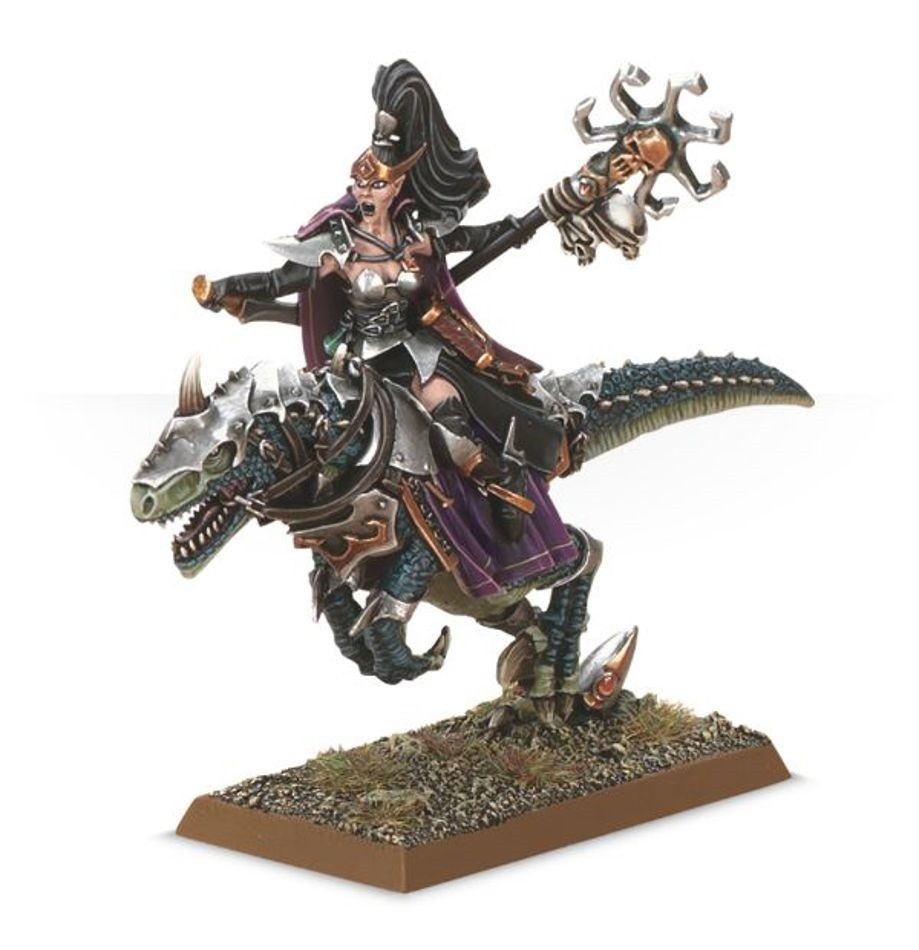 SUPREME SORCERESS ON COLD ONE METAL Dark Elves OOP *New* Warhammer 