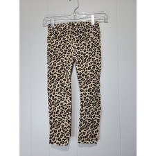 Leopard Print Corduroy Pants Girl's Small Cherokee EUC