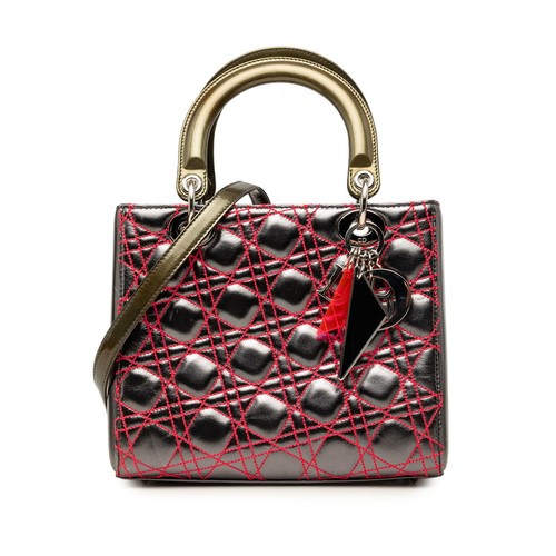 Dior Cannage Lady Dior Anselm Lyle Handbag Shoulder Bag 2WAY Women Used
