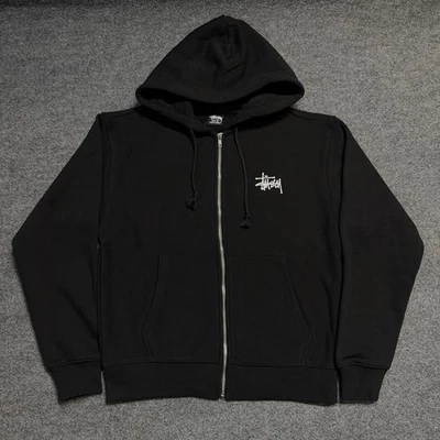 Stussy Basic Zip Up Hoodie Black, New, Size S-L - image 1 of 4