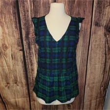 Modcloth Sleeveless Top Size XL Plaid