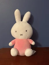 NWT 16” Miffy Plush Round1 Exclusive Miffy in Pink Dress Plush Cute Bunny