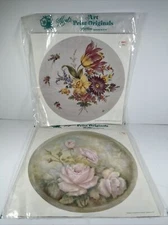 Vintage Hazel Pearson Handicrafts Art Print Originals Lot of 2 Transfers