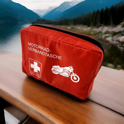 Motorrad Verbandskasten Mini + Warnweste – DIN 13167, Europaweit Gültig Für Touren