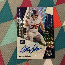 2020 Panini 1st Year Mosaic Autographs Prizm Auto Nate Solder #AM12 Giants Star