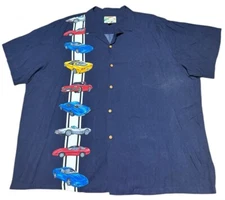 Men's Paradise Found Chevrolet Corvette Stingray Turbo Cars GM Button Shirt 4XL