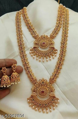 South Indian Bollywood Pearl Necklace 
