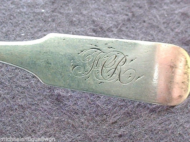 Antigua moneda del siglo XIX cuchara Demitasse de plata con sello Wm. Smith Foto 4 de 4